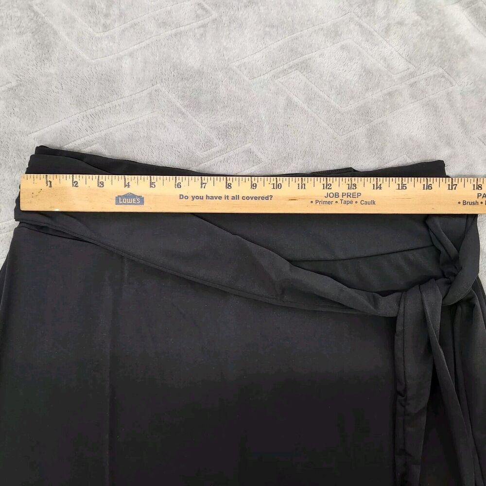Avon Studio 1886 Black Liquid Knit Maxi Skirt Size Large - Picture 4 of 9